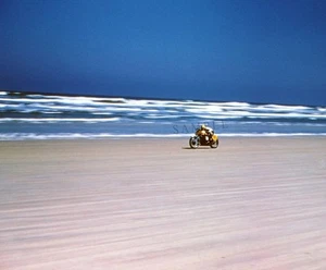 1960 Radrennen beim letzten Rennen auf Daytona Beach Motorräder 8"x 10" Foto 119 - Bild 1 von 2