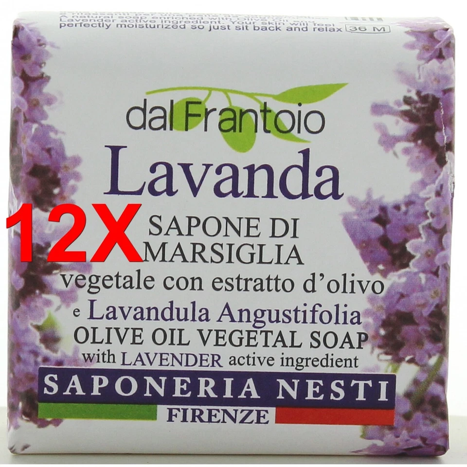 12 X Nesti Dante Saponetta Dal Frantoio Lavanda 100 Gr Con Estratto Olio Oliva