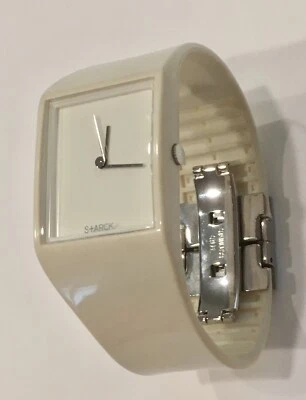 Philippe Starck Watch PH5035 White Polished Band, NWT, New Battery, Reg $115 - Photo 1/4