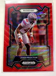 Ohio State Josh Proctor Mint 2024 Panini Prizm Draft Red Wave Prizm Parallel RC - Picture 1 of 1
