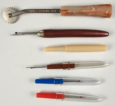 Lote de 6 removedores de puntada de costura de rueda de rastreo de baquelita Dritz de colección T617 Foto 1 de 3