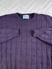 Vintage Pendleton Men's Purple Checkered 100% Virgin Wool Pullover Sweater