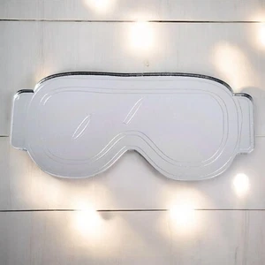 Pair of Ski Goggles Glasses Shaped Wall Mirrors, Many Sizes, Colours, Engravings - Picture 1 of 6
