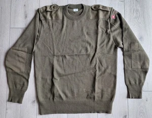 Military Pullover, 50% Wolle, Khaki, Gr. EU 54, US - XL, 1994 Vintage, Neu Swiss Army - Bild 1 von 9