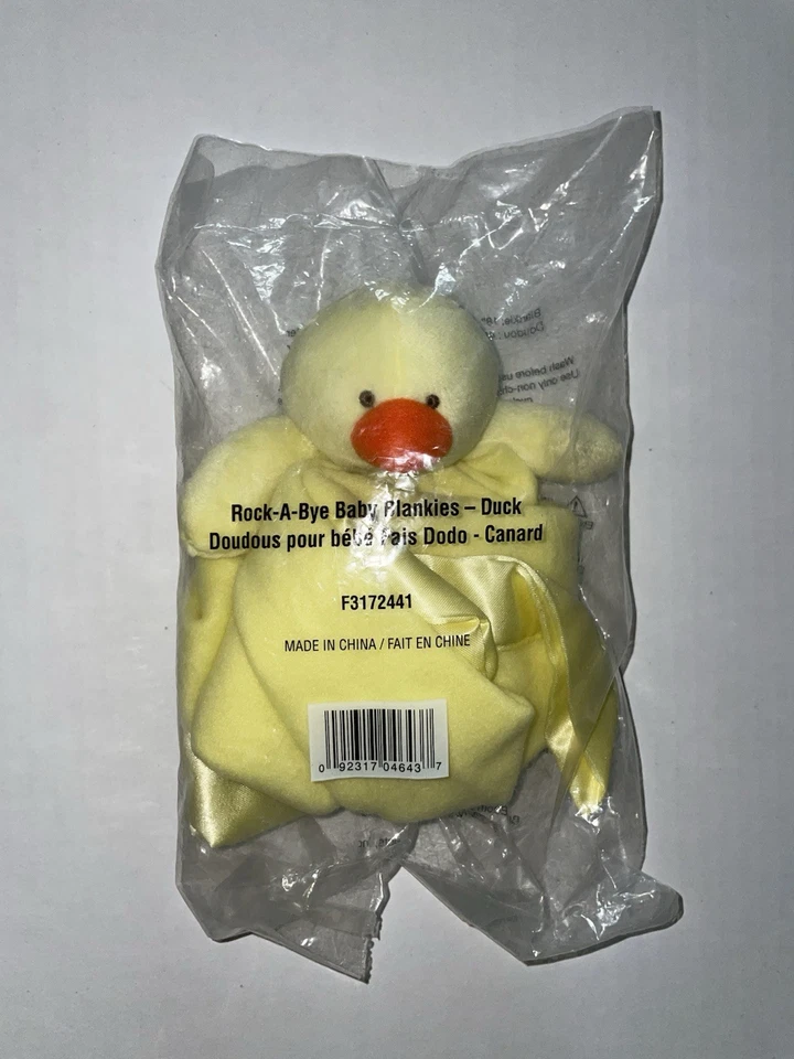 NOVO COBERTOR DE SEGURANÇA AMARELO PATO BABY BOOM ROCK A BYE BLANKIE LOVEY B3 - Imagem 1 de 1