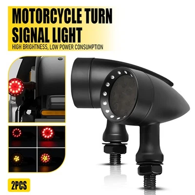 Luces LED de señal de giro de freno de bala X para motocicleta Harley Sportster 1200 883 Foto 1 de 4