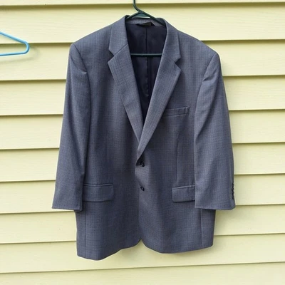 Jos. A. Chaqueta Blazer Bank Talla 48S Ajuste Regal 100% Lana Azul Pata de Gallo  Foto 1 de 4