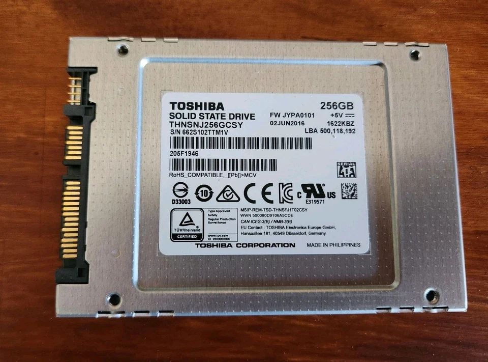 Toshiba 256GB 6Gbps SATA 2.5" Used Tested Works Great! - Image 1 of 1