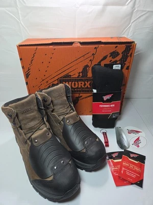 Red Wing Worx Model 5421 Men's 6-inch Metguard Safety Toe Hiker Boot size 9.5 - Image 1 of 4