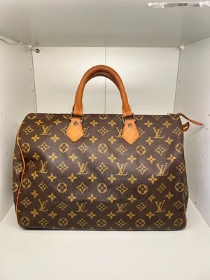 Louis Vuitton Canvas Monogram Speedy 35 Handbag Leder Tasche Damen - Bild 1 von 4