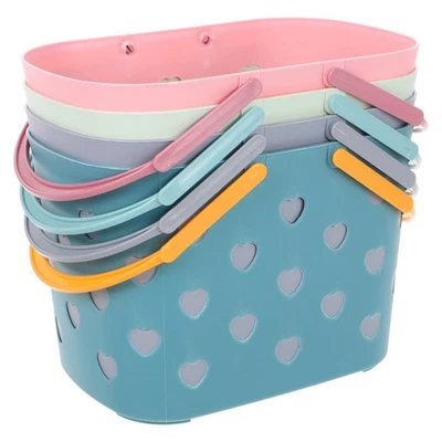  4 Pcs Cestino Plastica Cesto Bagno Organizzatore Di Articoli Da Toeletta - Imagen 1 de 4