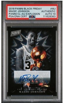 2018 Panini Black Friday Explosion Auto - Magic Johnson PSA 10 POP 1  1/1 Print - Image 1 of 3