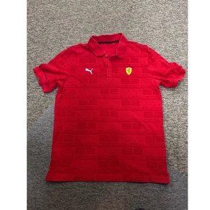 Puma Ferrari Scuderia F1 Polo Shirt Red Motorsport Racing Men's Medium Formula 1 - Picture 1 of 8