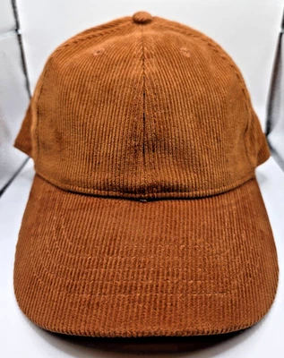 Gorra de papá ajustable de pana marrón bronceado liso estilo vintage Foto 1 de 4