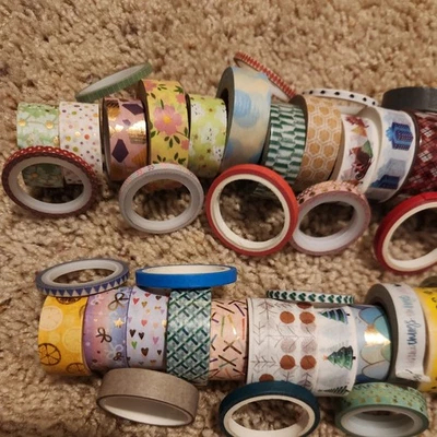 Lote de Washi Tape para artesanato faça você mesmo Bullet Junk Journals cartões de arte para scrapbooking - Imagem 1 de 4