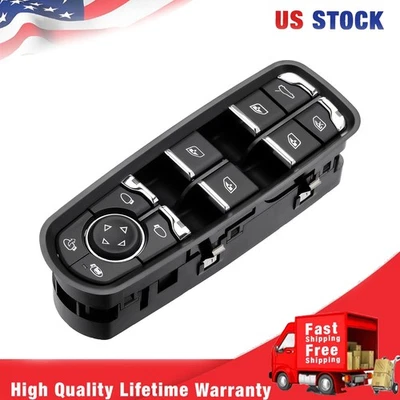 Interruptor de ventana del lado del conductor para Porsche Panamera Cayenne 2012-2018 nuevo envío a Estados Unidos Foto 1 de 4