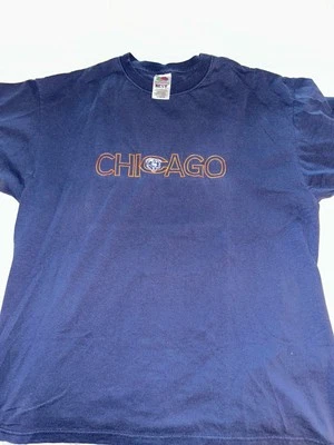 VTG Chicago Bears Blue Colour T Shirt Men XL 90's Fruit Of The Loom — 第 1/4 张图片