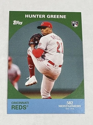 2022 Topps 582 Montgomery Club Baseball #11 - Hunter Greene RC - Cincinnati Reds - Image 1 of 2