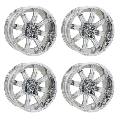 Juego de 4 carro de golf GTW Tempest de 14 pulgadas rueda cromada con desplazamiento 3:4 Foto 1 de 4