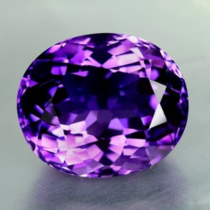 9.48 ct Oval Cut (14.14 x 11.93 mm) Brazil Purple Natural  Amethyst Gemstone - Picture 1 of 2