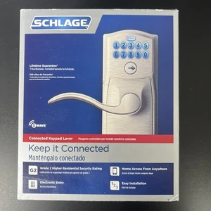 Schlage FE599NX CAM 619 ACC Camelot Outside Accent Inside Satin Nickel - Picture 1 of 5