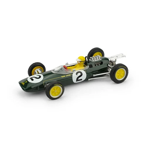 LOTUS 25 T.TAYLOR 1963 N.2 RETIRED BELGIO GP + PILOTA 1:43 Brumm Formula 1 Model - Immagine 1 di 1
