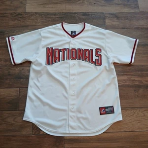 Washington Nationals Jersey Mens 48 White Majestic Embroidered MLB Home Blank - Picture 1 of 11