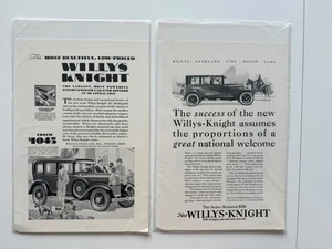 Paar Oldtimer Willys-Ritter Auto Werbung 20er Jahre original selten Automobilia - Bild 1 von 7