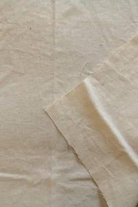 Plain Natural 100% Cotton Fabric Offcut Remnant Slub Texture Flecks 48 x 52cm - Picture 1 of 4
