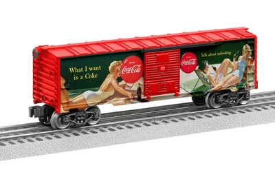 Lionel No. 6-84612 - Coca-Cola Vintage Pin-up Girls Boxcar - NEW - Holiday Train - Image 1 of 4