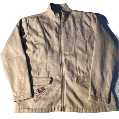 Chaqueta para mujer Artisans talla L tostada con cardenal en bolsillo  Foto 1 de 4