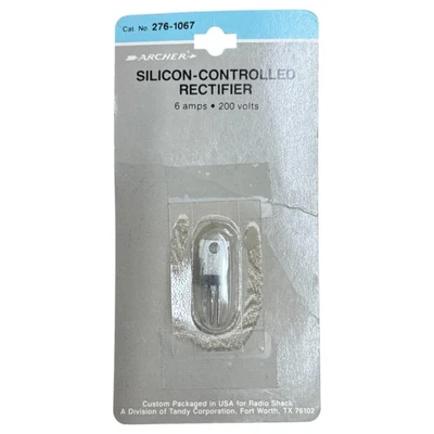 Rectificador Radio Shack/Archer controlado por silicona 200V 6amp 276–1067 - NUEVO Foto 1 de 2