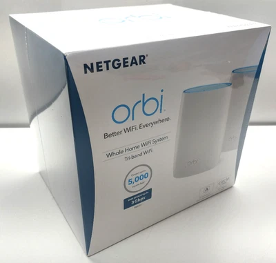 Netgear Orbi RBK50 Tri-Band Whole Home WiFi Router and Satellite System 5000sqft - Image 1 of 4