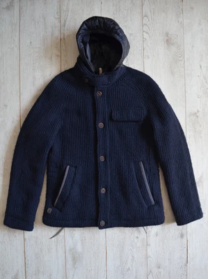 Marc O'Polo Wool Warm Winter Jacket Men's/Heavy/Cable Knit/L-XL/With Lining/Navy - Image 1 of 4
