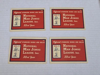 Lot of 4 Vintage 1970–71 National Mah Jongg League Official Standard Hands &... - Image 1 of 4