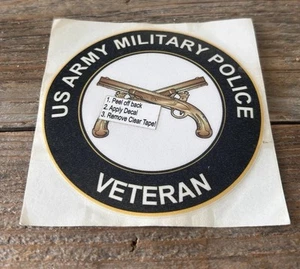 U.S. Army Military Police Veteran Window Decal- Crossed Pistols Emblem - Picture 1 of 1