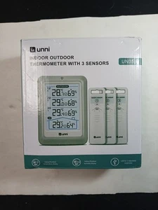 UNNI INDOOR-OUTDOOR Thermometer With 3 SENSORS UN0582 (MULTI) Open Box - Picture 1 of 5