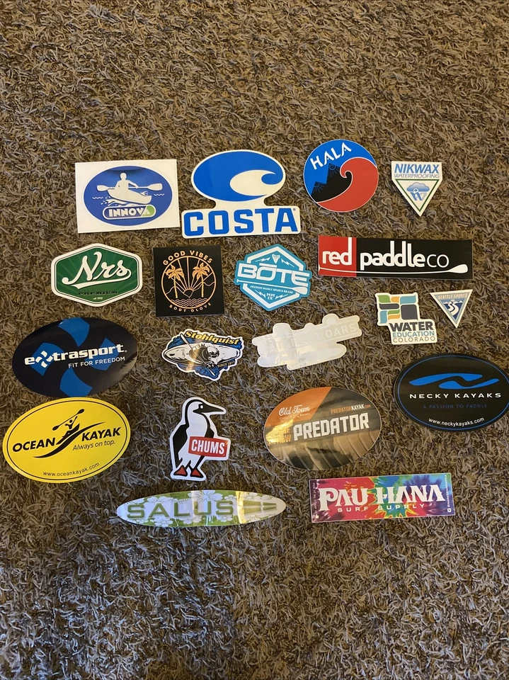 19 Pegatinas Kayak Pau Hana Old Town Salus Hala Ocean Kayak Necky Chums Nrs Bote Foto 1 de 1