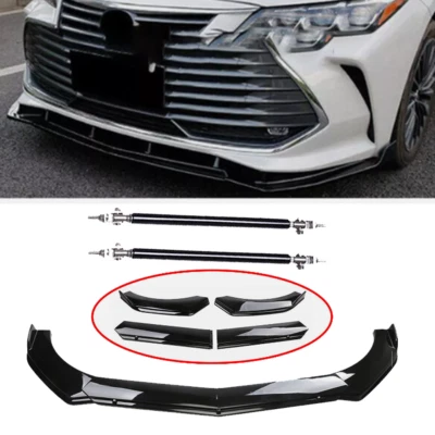 For Toyota Avalon Front Bumper Lip Splitter Spoiler +Strut Rods Bar Rods Y Foto 1 de 4