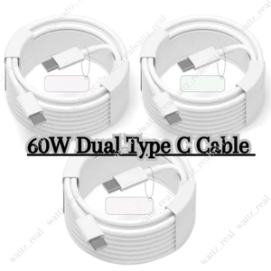 3PCS 60W USB-C to USB-C Cable Fast Charge Cord For iPhone16/15/Plus/ProMax/iPad - Picture 1 of 11