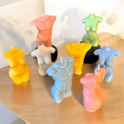 Vela corporal feminina sexy, vela tronco masculino, vela pilar de cera de soja, vela de cera de soja - Imagem 1 de 4