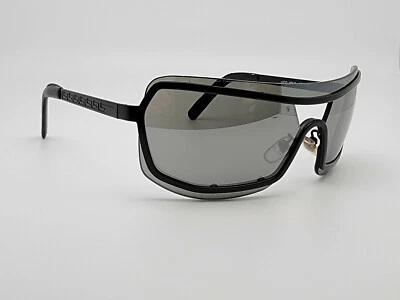 Versace Mod. Gafas de sol de aviador X86/P Col. 028 marco negro lentes espejadas plateadas Foto 1 de 4