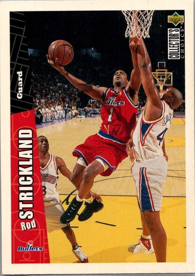 1996 Upper Deck Collectors Choice Rod Strickland Washington Bullets #355 - Imagem 1 de 2