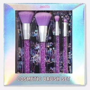 Original Justice Just Shine Purple Sparkle Make Up Brush Set with Case New - Picture 1 of 4