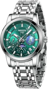 NIBOSI Mens Watches Men's Chronograph Watch Stainless Steel  - Picture 1 of 7