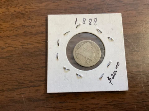 1888 Philadelphia Mint Silver Seated Liberty Dime Cover