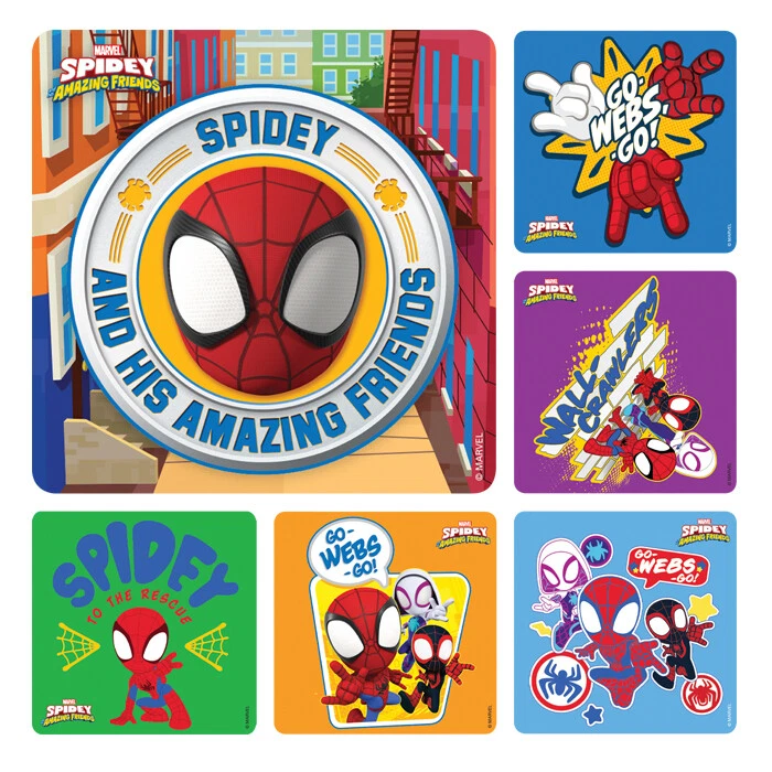 25 pegatinas de Spidey y sus increíbles amigos, 2,5" x 2,5" cada una Foto 1 de 1