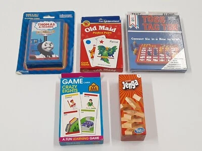 5 Pack Vintage/Modern Assortment Card/Strategy Games - Thomas, Jenga, Old Maid.. - Image 1 of 4