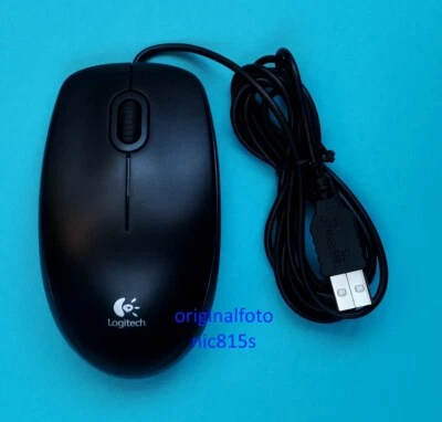 Logitech B100 Maus USB Optisch, schwarz, Computer PC Business Mouse - Bild 1 von 2