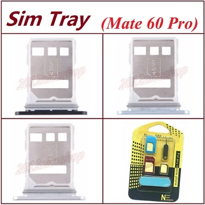 Soporte de ranura para bandeja de tarjeta Nano Sim OEM + adaptador SIM para Huawei Mate 60 Pro Foto 1 de 3
